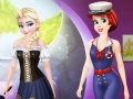 Jeu Ariel And Elsa Career Dress Up