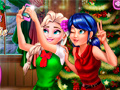 Jeu Ladybug And Elsa Xmas Selfie