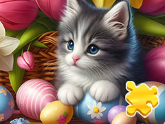 Jeu Jigsaw Puzzle: Easter Cat