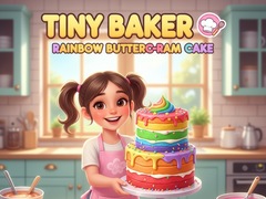 Jeu Tiny Baker: Rainbow Buttercream Cake