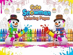 Jeu Cute Snowman Coloring Pages