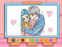 Jeu Coloring Book: Kpop Valentine's Day